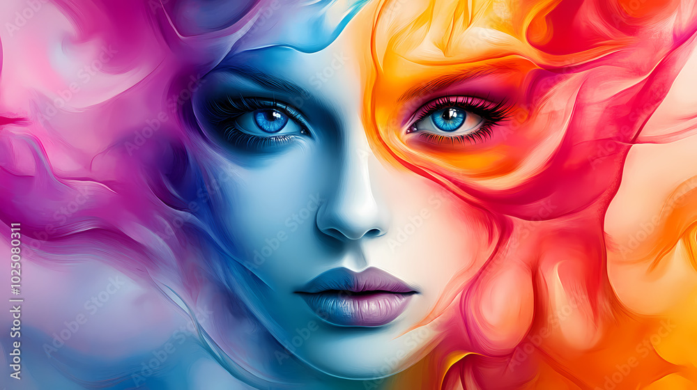 Airbrush art fantasy theme: bright and surreal colors. Airbrush Art. Illustration Airbrush art fantasy theme: bright and surreal colors. Airbrush Art. Illustration