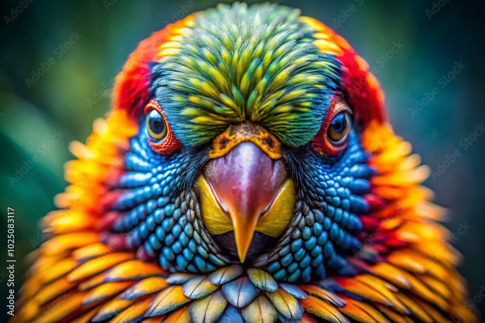 Fototapeta premium Close-Up of a Bird's Heart Showing Intricate Details and Natural Textures in Vibrant Colors