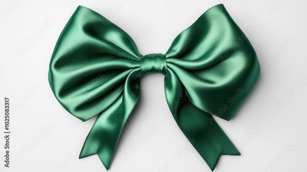 The Green Satin Decorative Bow