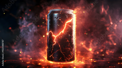 Energy drink can with dynami photo