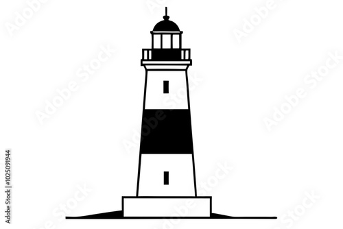 Lighthouse Silhouettes vector | vector silhouette illustration on white background