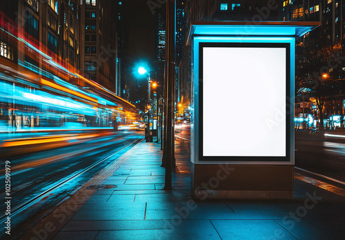 Blank advertising billboard mockup