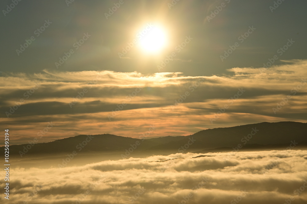 Fototapeta premium sunset in the mountains