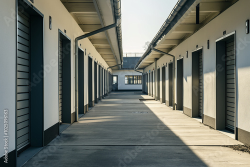 Organized layout in modern military barracks photo