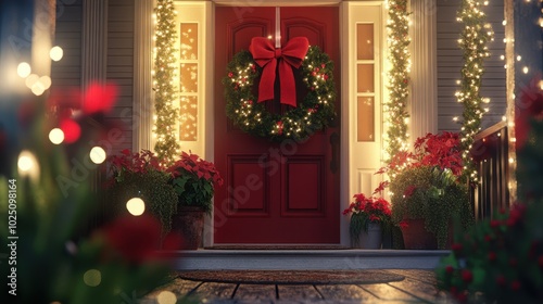 The Festive Holiday Doorway