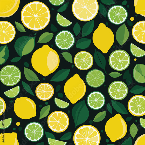 seamless pattern with lemons