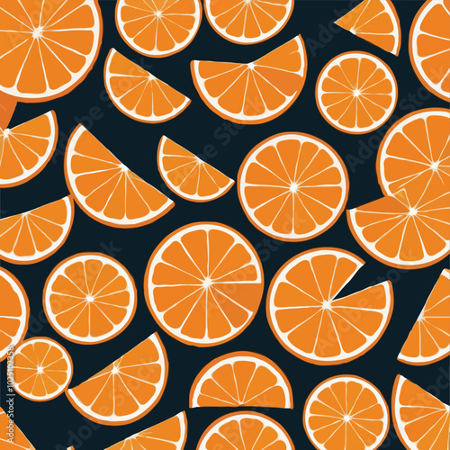 seamless pattern with oranges