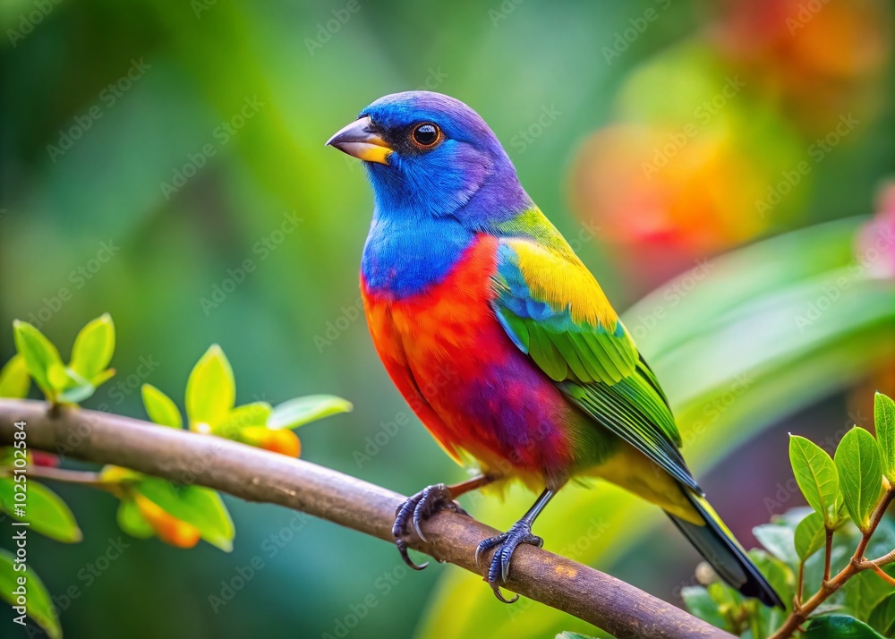 Colorful squawk bird perched on a branch in vibrant nature, showcasing its unique plumage and lively personality in Colorful squawk bird perched on a branch in vibrant nature, showcasing its unique plumage and lively personality in