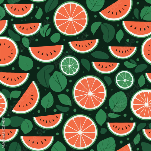 seamless pattern of watermelon