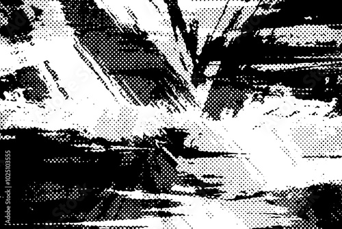 Abstract half tone background. Black and white illustration