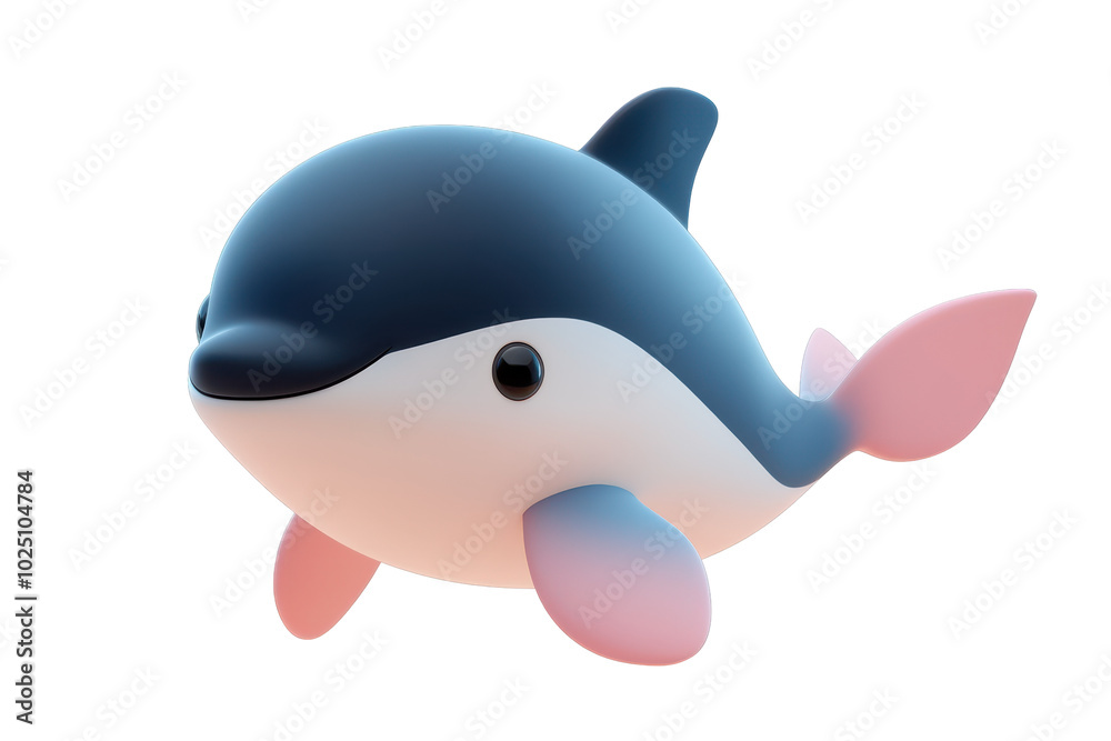 PNG cartoon-style dolphin 3d icon, cartoon style minimal on transparent, isolate on white background PNG cartoon-style dolphin 3d icon, cartoon style minimal on transparent, isolate on white background