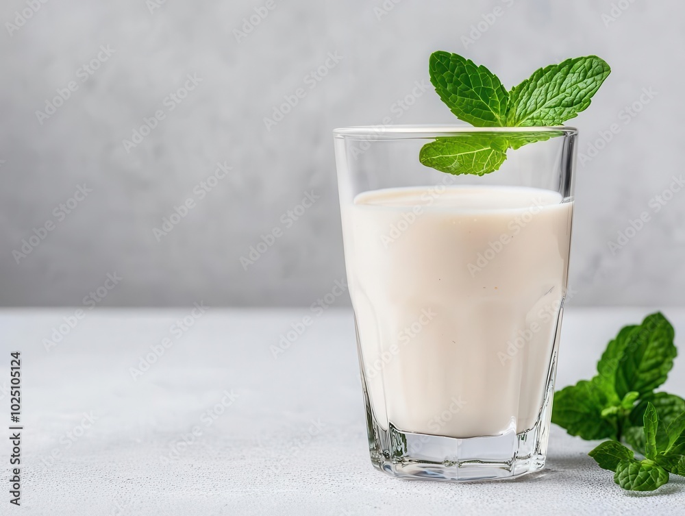Glass of probiotic-rich buttermilk, promoting digestive health in a wellness routine, probiotic, buttermilk, digestive health, wellness Glass of probiotic-rich buttermilk, promoting digestive health in a wellness routine, probiotic, buttermilk, digestive health, wellness