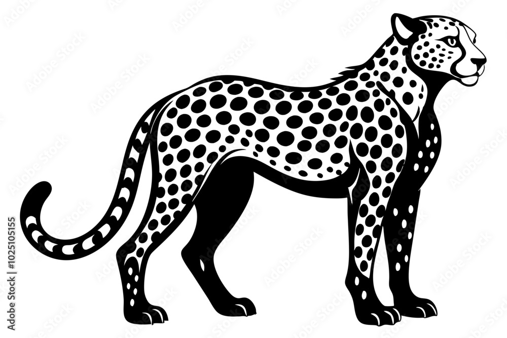 cheetah silhouette vector illustration cheetah silhouette vector illustration