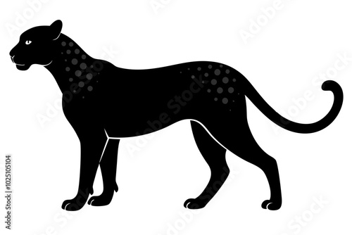 cheetah silhouette vector illustration photo