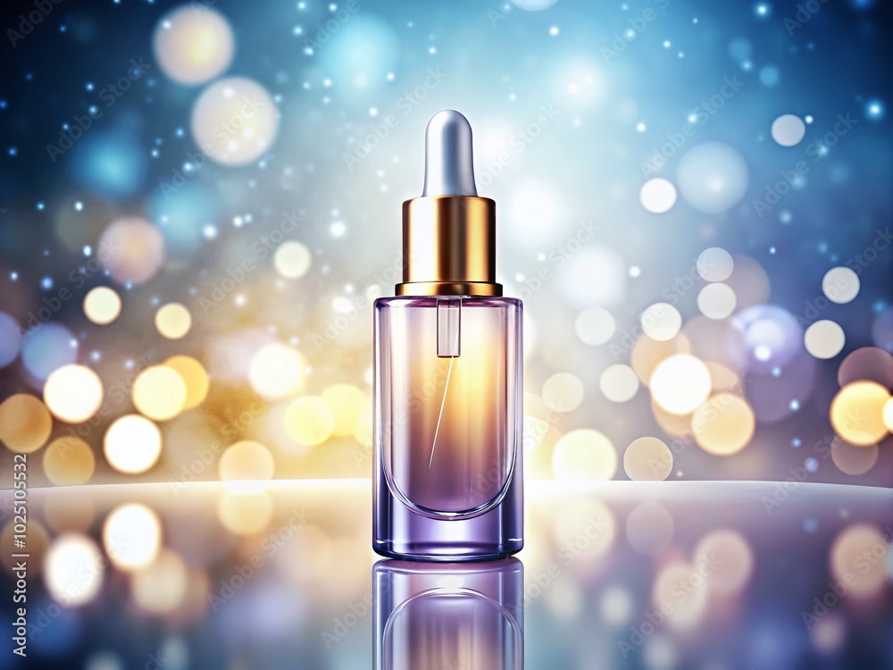 Cosmetic Serum Bottle on White Background - Ideal for Beauty Product Promotion Cosmetic Serum Bottle on White Background - Ideal for Beauty Product Promotion
