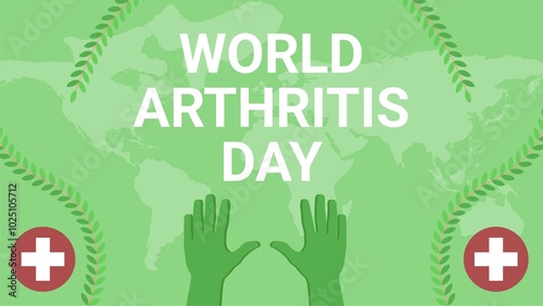 World Arthritis Day web banner design illustration 