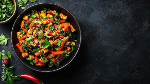 Fermented tempeh stir-fry, rich in probiotics and perfect for a healthy lifestyle, probiotic, tempeh, stir-fry, wellness