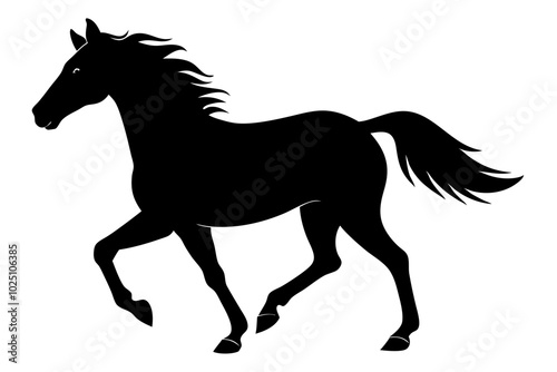 horse silhouette vector illustration