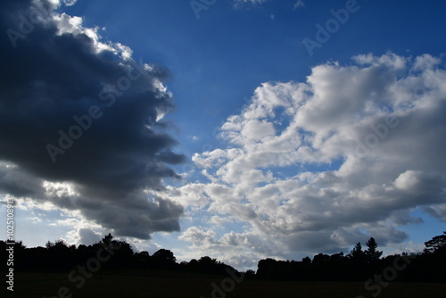 Blue sky and clouds, Kilkenny Castle Park, Kilkenny, Ireland