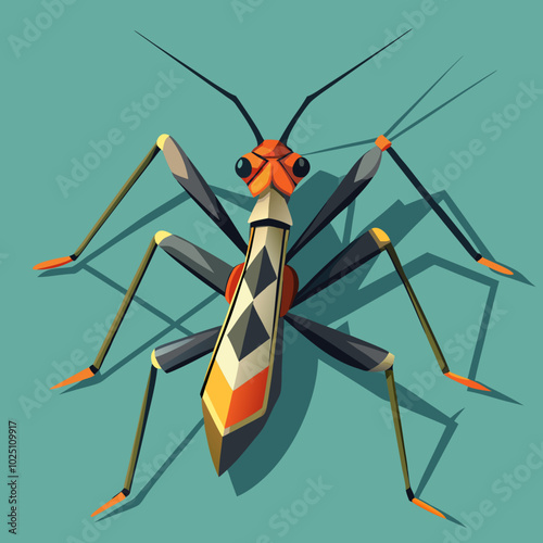 assassin-bug-isometric-illustrations