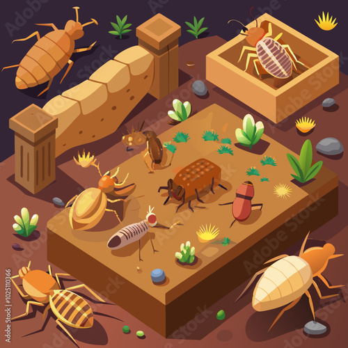termite-isometric-illustrations