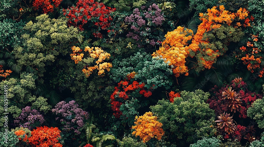 Vibrant Tropical Flowers and Foliage Vibrant Tropical Flowers and Foliage