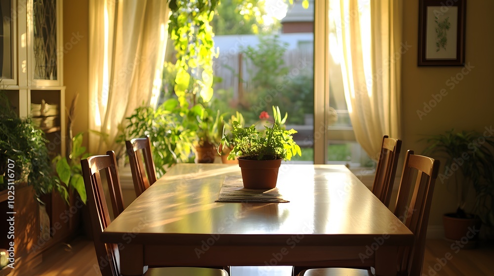 98. A cheerful dining room featuring natural pest deterrents on the table 98. A cheerful dining room featuring natural pest deterrents on the table