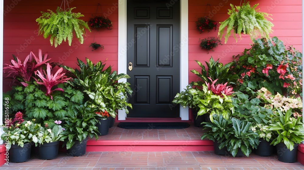 Fototapeta premium 100. A beautiful entryway with natural pest prevention plants