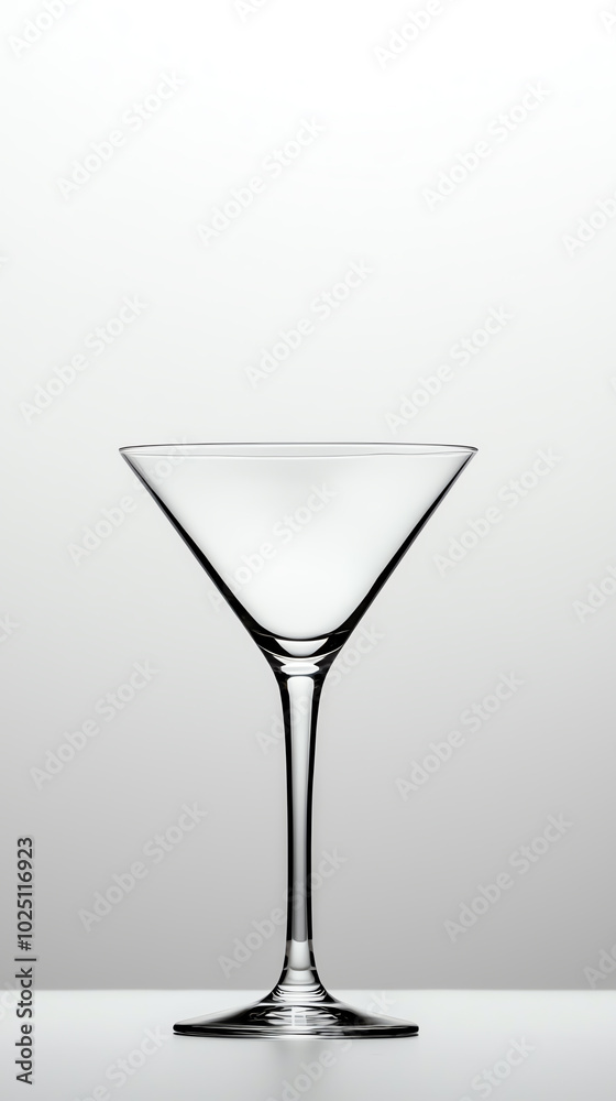 Elegant martini glass on a white background Elegant martini glass on a white background