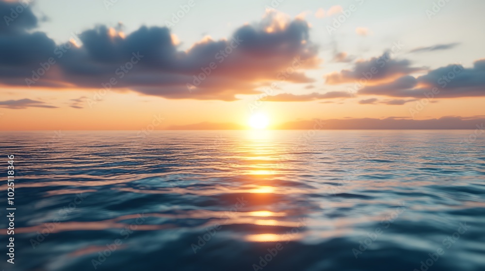 Fototapeta premium 51. A serene ocean scene symbolizing brain relaxation techniques