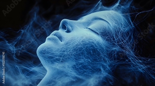 53. Artistic portrayal of brainwaves during deep sleep