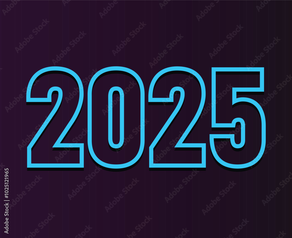 2025 Happy New Year Abstract Purple And Cyan Design Logo Symbol Vector Illustration 2025 Happy New Year Abstract Purple And Cyan Design Logo Symbol Vector Illustration
