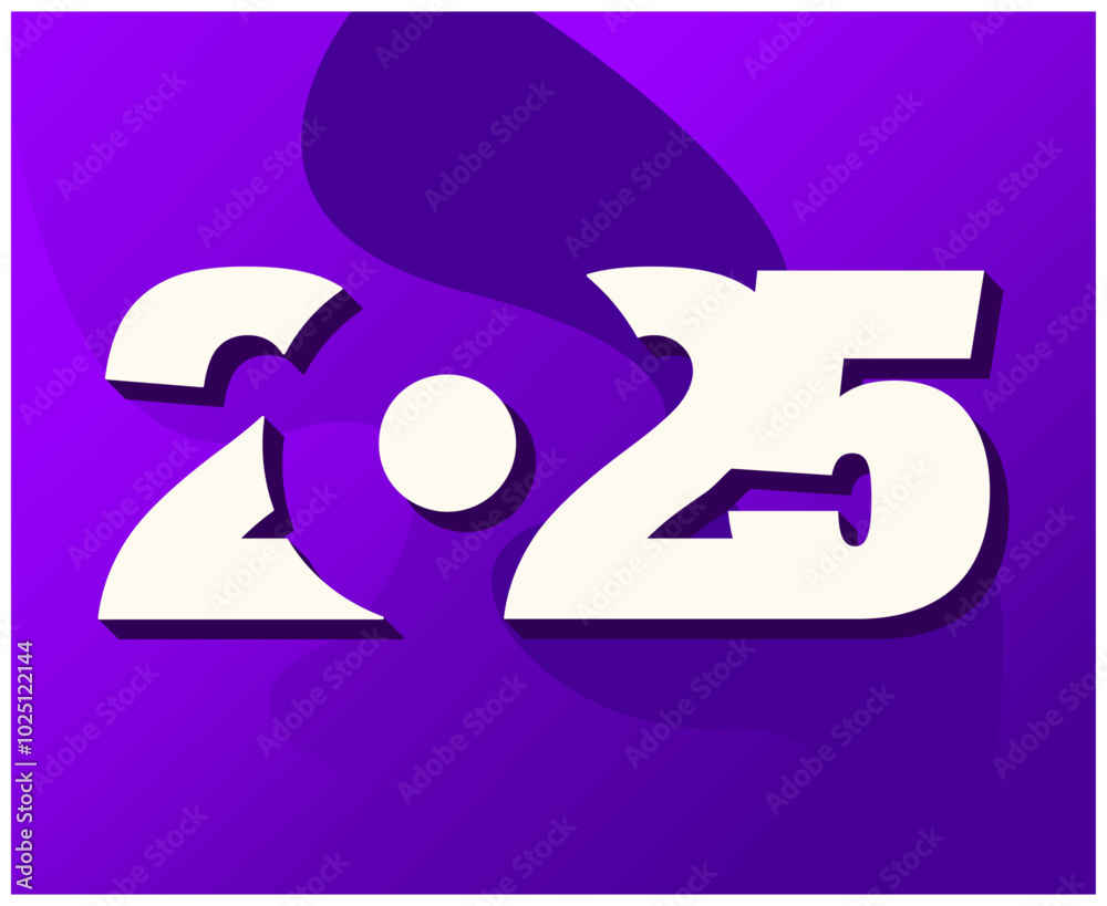 2025 Happy New Year Abstract Purple And White Design Logo Symbol Vector Illustration 2025 Happy New Year Abstract Purple And White Design Logo Symbol Vector Illustration