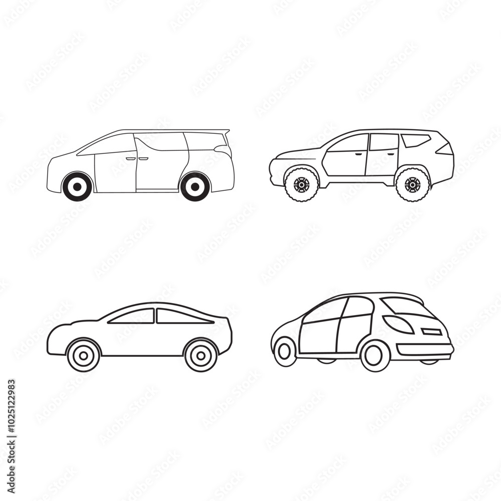 Fototapeta premium Car Illustration Icon