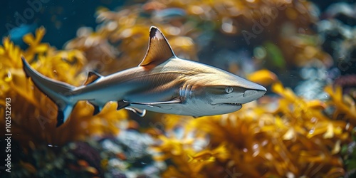 Shark Swimming in a Marine Aquarium photo