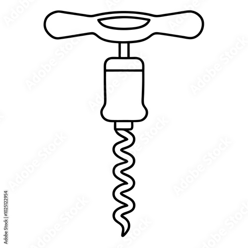 Corkscrew silhouette vector logo design sample concept illustration photo