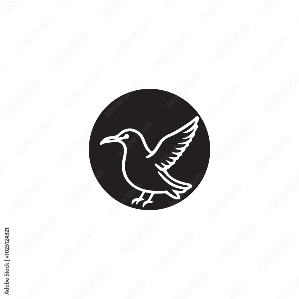 Seagul bird logo icon vector Seagul bird logo icon vector