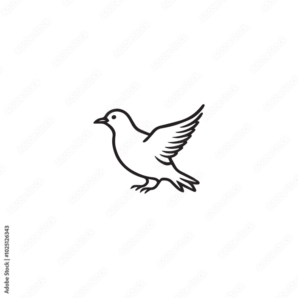 Fototapeta premium Seagul bird logo icon vector