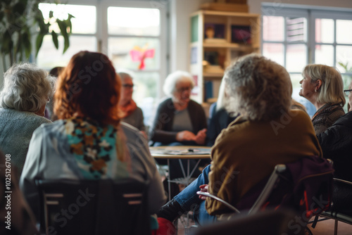 Community meeting discussing social issues and potential solutions