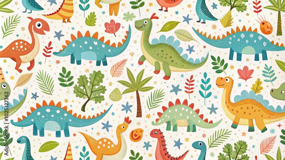 Dino Fun Baby Pattern with Cute Letters in Scandinavian Style - Handdrawn Colored Seamless Digital Paper for Nursery Dino Fun Baby Pattern with Cute Letters in Scandinavian Style - Handdrawn Colored Seamless Digital Paper for Nursery