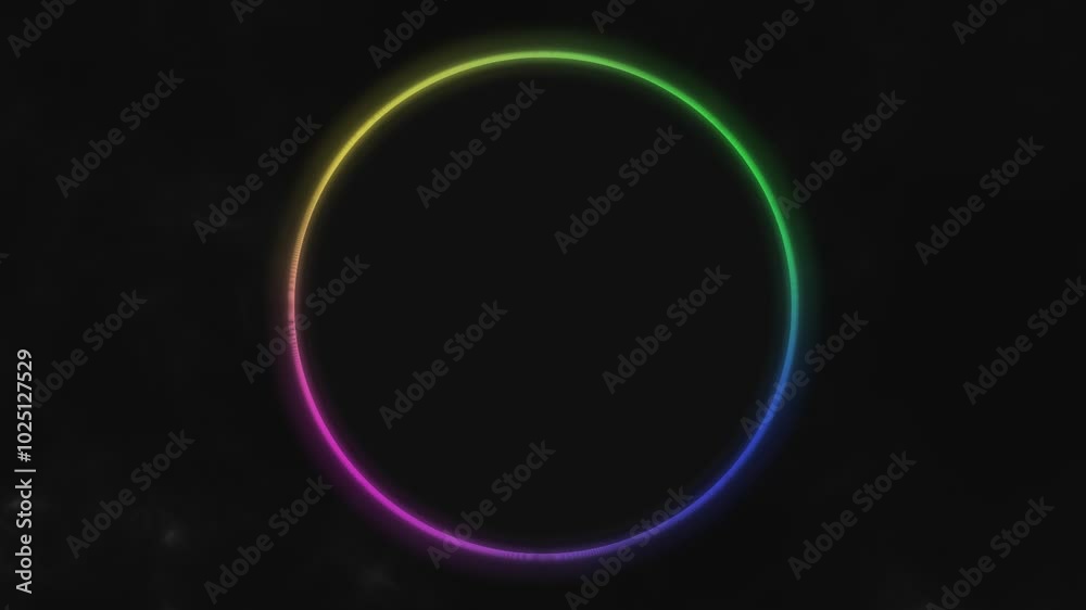 Neon circle motion graphics Neon circle motion graphics