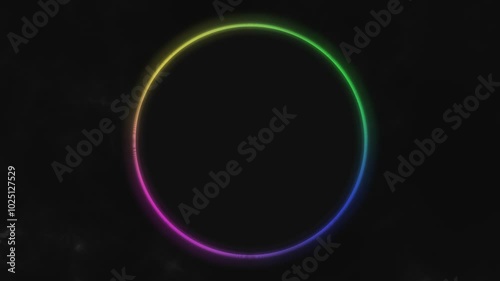 Neon circle motion graphics