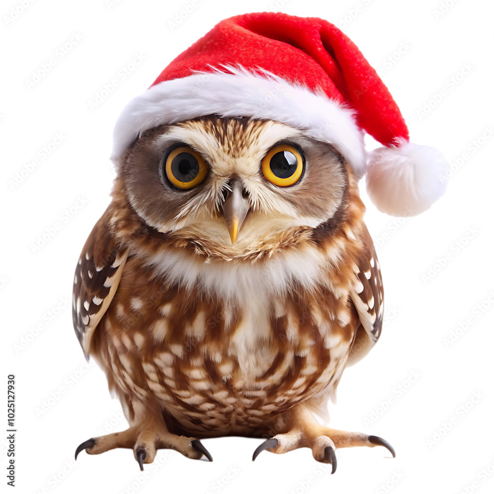 christmas owl isolated on white christmas owl isolated on white