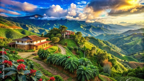 Discover El Peol: A Stunning Natural Wonder with Breathtaking Views and Vibrant Landscape in Colombia's Coffee Region photo