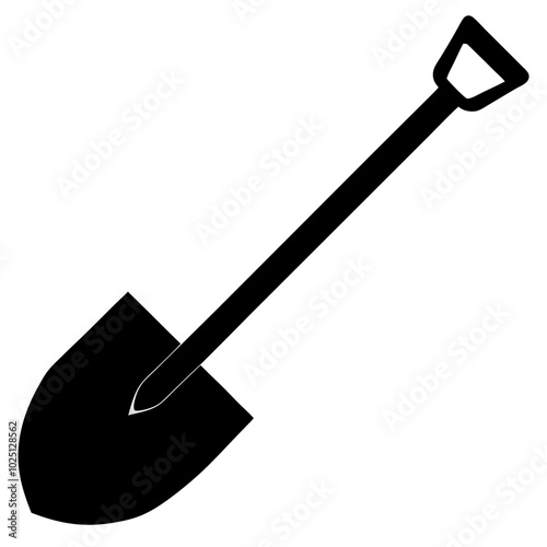 Shovel Silhouette vector illustration