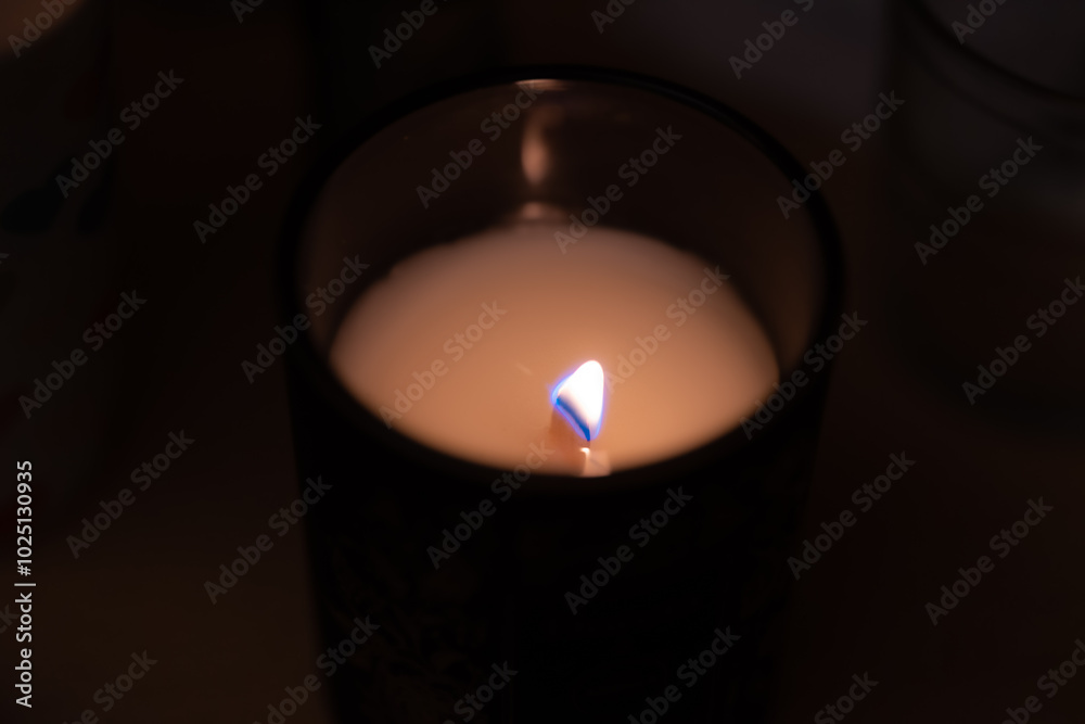Candle flame in a dark room Candle flame in a dark room