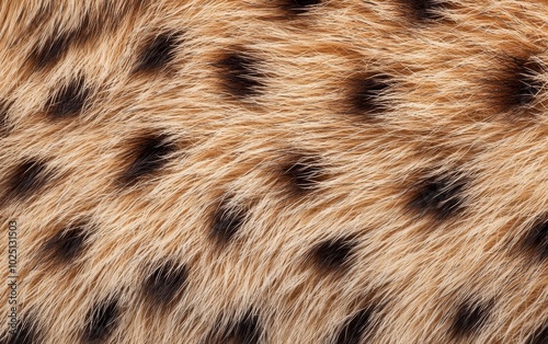 Natural fur texture of a hyena with coarse, spotted brown fur, ideal for adding a wild, rugged feel to designs photo