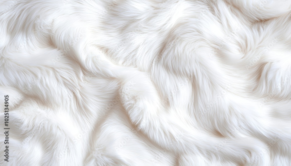 Natural fur texture of the Arctic fox with pure white fur, creating a seamless pattern of soft, exotic elegance Natural fur texture of the Arctic fox with pure white fur, creating a seamless pattern of soft, exotic elegance