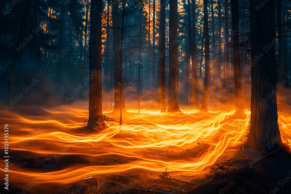 Enchanted Forest: A Dance of Light and Shadows Enchanted Forest: A Dance of Light and Shadows