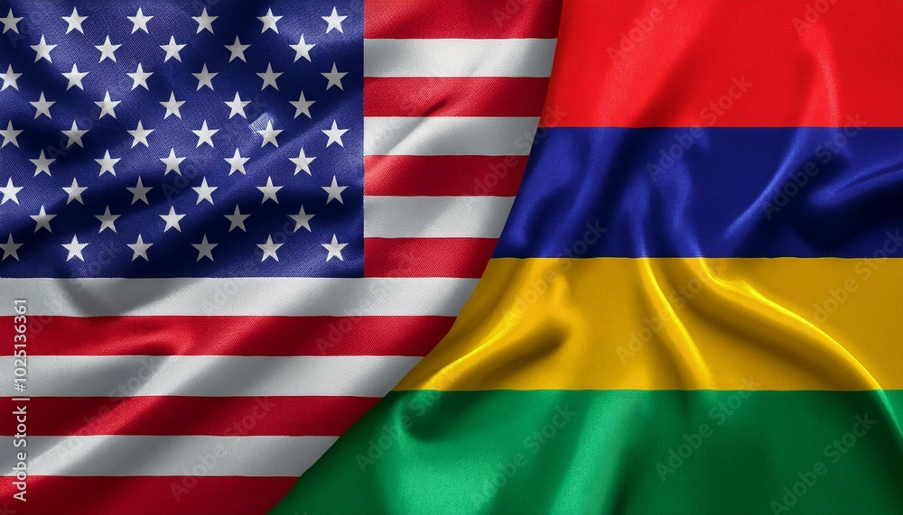 アメリカの国旗とモーリシャスの国旗(America flag & Mauritius flag.)
アメリカの国旗とモーリシャスの国旗(America flag & Mauritius flag.)